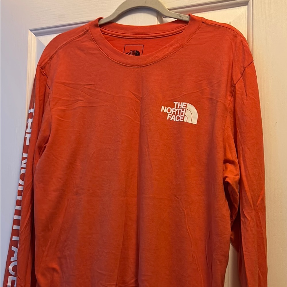 Salmon/Orange North Face Long Sleeve